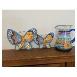 2 Colorful Butterflies, Colorful Pitcher