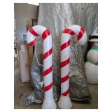 (2) Blow Molds  Pair of Candy Canes 40 Inches