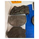 (3) Belt Buckles Raleigh Lights, Our Kitties