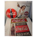 (4) Modern Coca Cola Signs