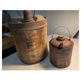 FS 5 Gallon Gas Can and Spouted Small Gas Can