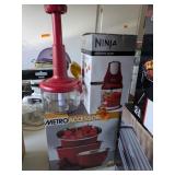 Red Mixing Bowls and Choppers