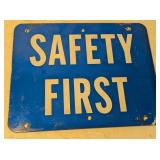 Blue Metal Safety Sign