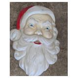 Blow Mold Santa Head Pointed Beard 20In