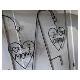 (3) Shepard Hooks I Love Dad/Mom