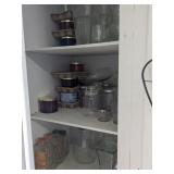 (3) Shelves Candle Making Supplies, Vases