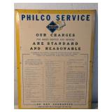 Philco Service Sign