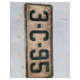 License Plate Green and White