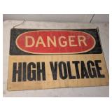 Danger High Voltage, Fiber Shield Sign