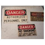 (3) Danger Signs, (1) Porcelain