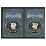 2- 1990's  Kennedy Halves PCGS PR69 DCAM
