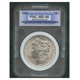 1890 Morgan Silver Dollar PNC Graded