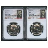 2- 1968-S Kennedy Half Dollars NGC PF 68