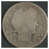 1904-S Liberty Head Barber Half Dollar