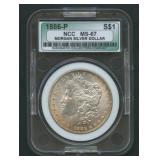 1886-P Morgan Silver Dollar NCC Graded