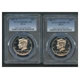 2- 2001-S  Kennedy Halves PCGS PR69 DCAM