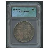 1881-S Morgan Silver Dollar ICG MS 63