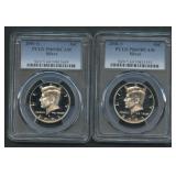2- 2001-S  Kennedy Halves PCGS PR69 DCAM