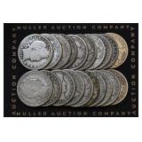 Roll of Mixed Liberty Head Barber Half Dollars