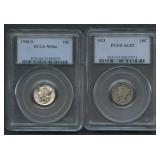 2- Mercury Head Dimes PCGS Graded