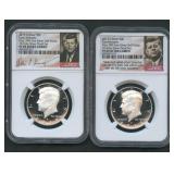 2- 2019-S Silver Kennedy Halves NGC PF69 UCAM