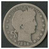 1896-O Liberty Head Barber Quarter