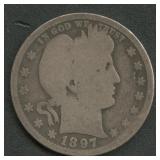 1897-O Liberty Head Barber Quarter
