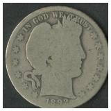 1892 Liberty Head Barber Half Dollar
