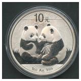 2009 China 10 Yn .999 Silver Panda 1 ozt Round