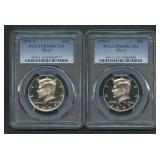 2- 1999-S Silver Kennedy Halves PCGS PR69DCAM