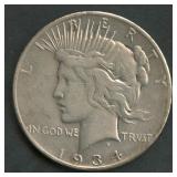1934-S Peace Silver Dollar