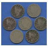 7- 1883 With Cents Liberty Head V Nickels