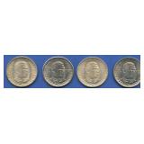 4- Mixed BT Washington Silver Commem Halves