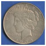 1934 Peace Silver Dollar