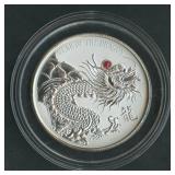 2012 Fiji $20 Year of Dragon .999 Silver Rd 2 ozt