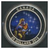 2015 Canada $25 Star Charts .999 Silver Rd 1 ozt