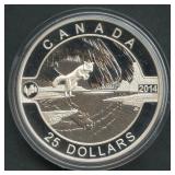 2014 Canada $25 Arctic Fox .999 Silver Rd 1 ozt