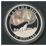 2014 Canada $20 Howling Wolf .999 Silver Rd
