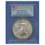 2011 ASE Silver Eagle PCGS MS 70