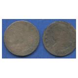 1821 and 1827 Pointed 1 Capped Bust Dimes