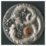2019 Tuvalu Dragon .999 Silver Round 5 ozt