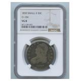 1830 Small 0 Capped Bust Half O-104 NGC VG8