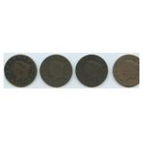 4- Mixed Coronet Head Large Cents
