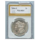 1894-O Morgan Silver Dollar PGA Graded