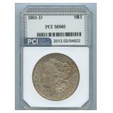 1921-D Morgan Silver Dollar PCI Graded