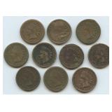 10- Mixed Copper-Nickel Indian Head Cents
