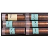 6- Rolls of Mixed Lincoln Head Cents