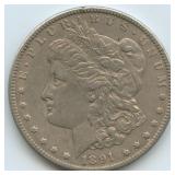 1891-CC Morgan Silver Dollar