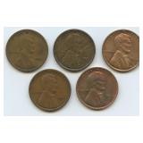 5- Mixed 1920's and 1930's Lincoln Head Cents
