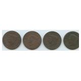4- Mixed Coronet Head Large Cents